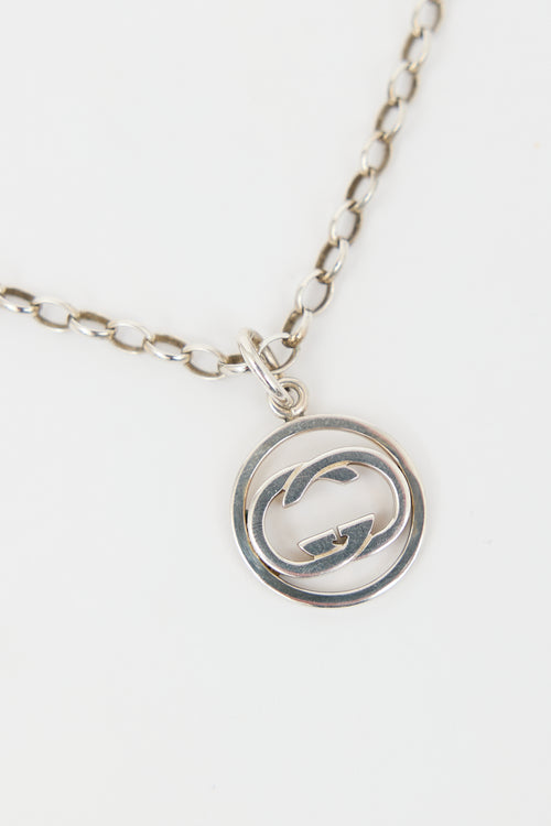 Gucci Sterling Silver Interlocking GG Necklace
