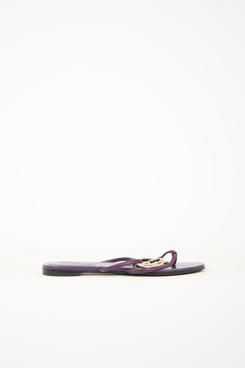 Gucci Vintage Leather GG Sandal