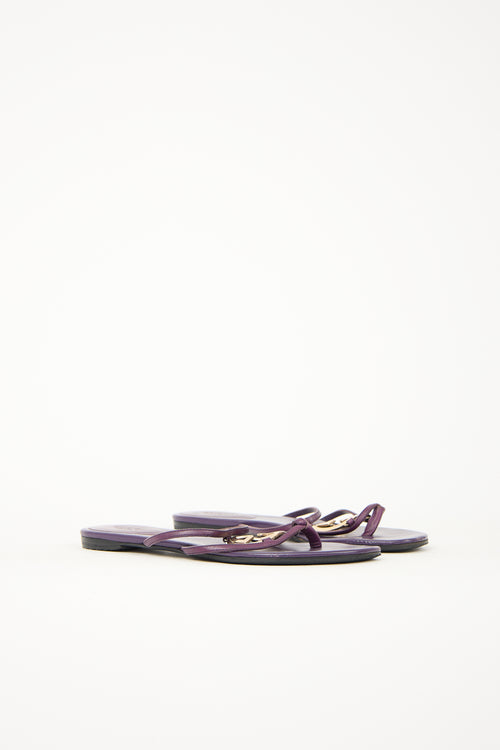 Gucci Vintage Leather GG Sandal