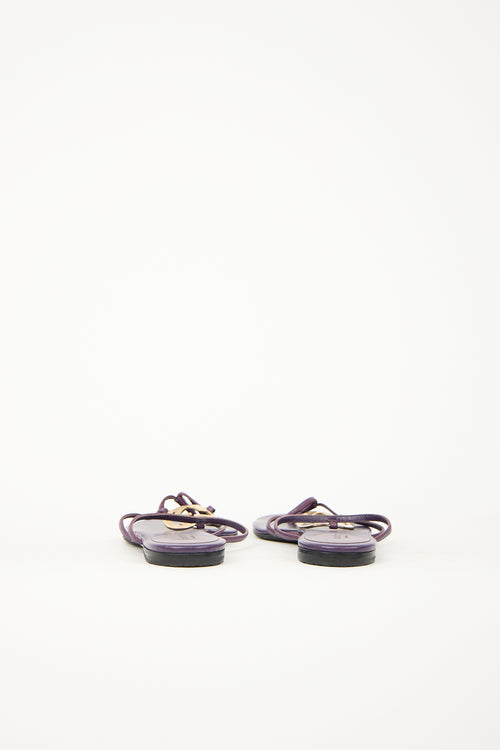 Gucci Vintage Leather GG Sandal