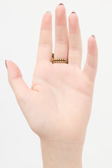 Gucci Gold & Multicolour Crystal Butterfly Ring