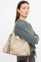 Gucci Metallic Leather Medium Soho Chain Bag