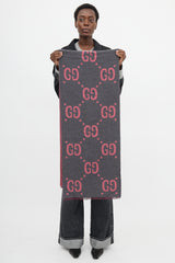 Gucci Wool & Silk GG Monogram Scarf