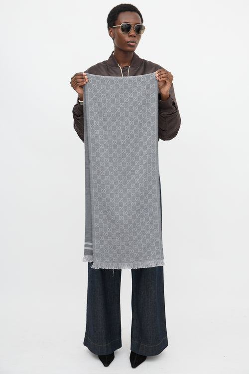 Gucci Wool GG Monogram Scarf