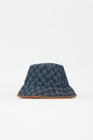 Gucci Denim Monogram Supreme Bucket Hat