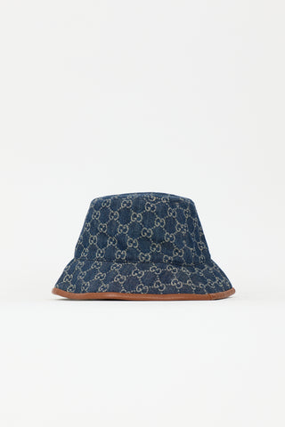 Gucci Denim Monogram Supreme Bucket Hat