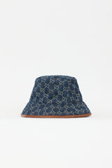Gucci Denim Monogram Supreme Bucket Hat
