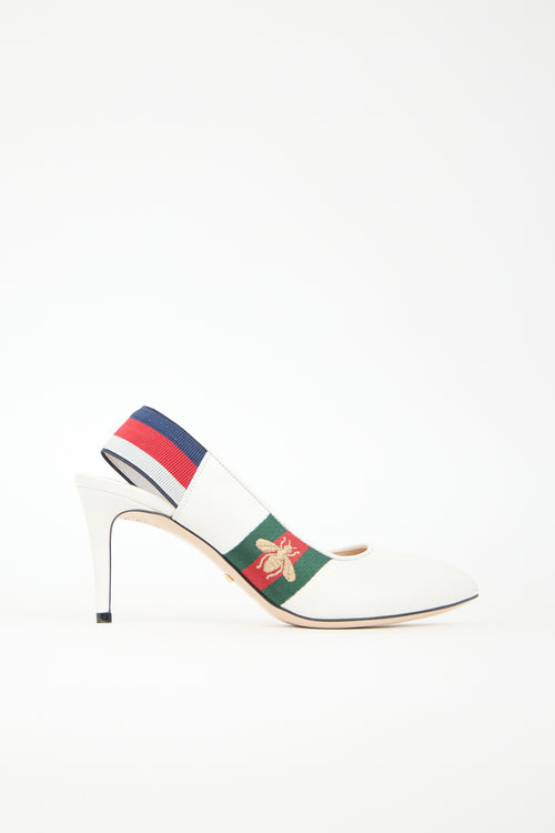 Gucci Sylvie Bee Web Heel