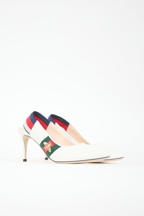 Gucci Sylvie Bee Web Heel