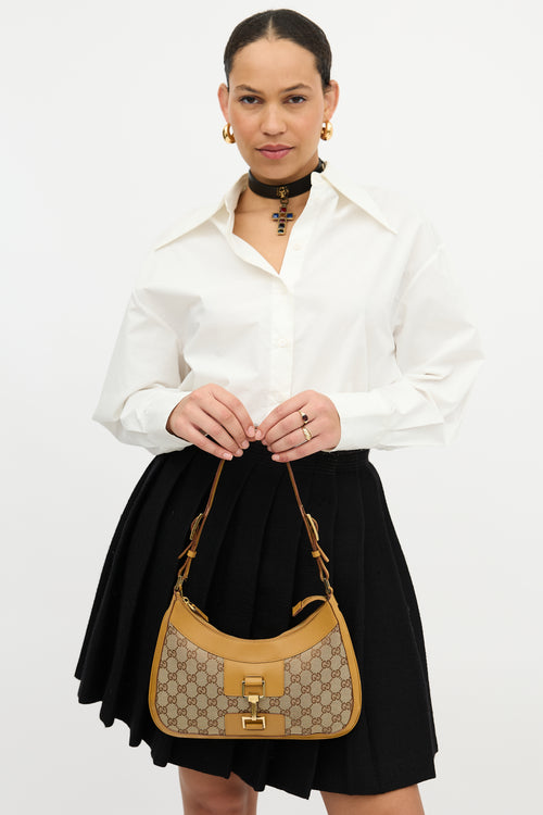 Gucci Vintage GG Canvas Jackie Shoulder Bag