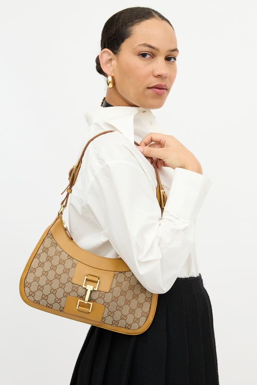 Gucci Vintage GG Canvas Jackie Shoulder Bag