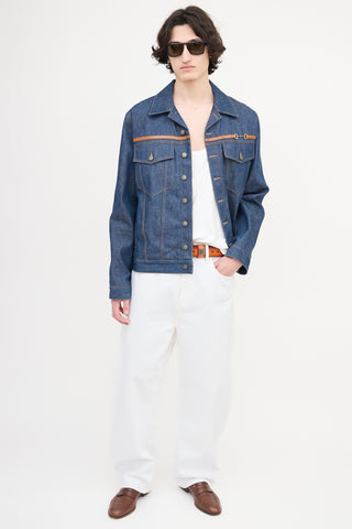 Gucci Belt Detail Denim Jacket