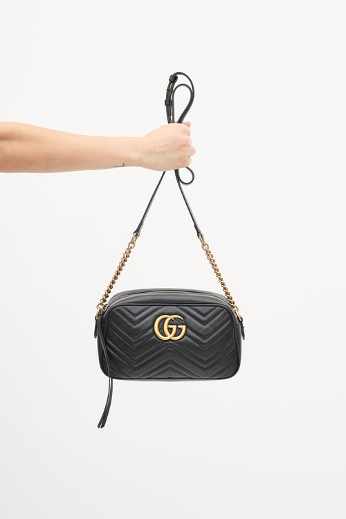 Gucci Black GG Marmont Crossbody Bag