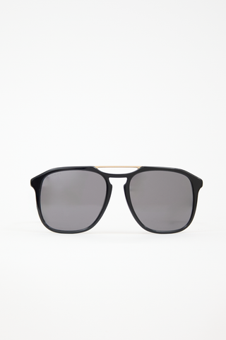 Gucci GG0321S Metal Oversized Sunglasses