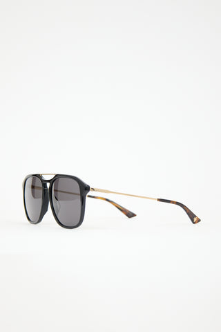 Gucci GG0321S Metal Oversized Sunglasses