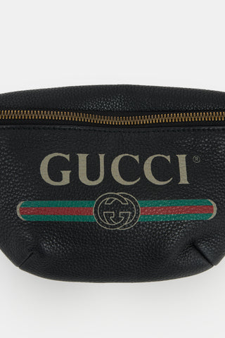 Gucci Leather Logo Web Belt Bag