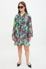 Gucci Floral Printed Hoodie Dress