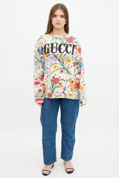 Gucci Floral Logo Crewneck Sweatshirt