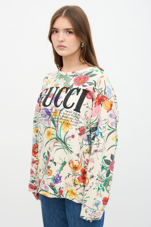 Gucci Floral Logo Crewneck Sweatshirt