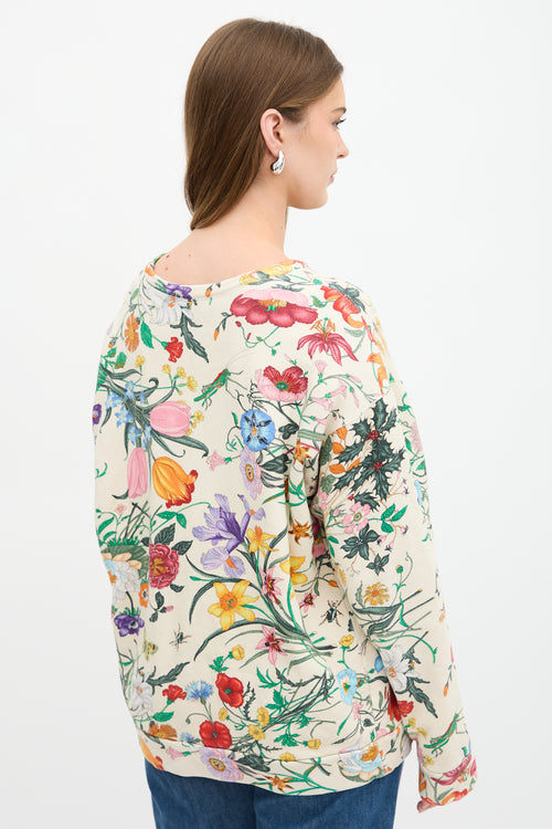 Gucci Floral Logo Crewneck Sweatshirt