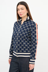 Gucci Webbed Trim GG Track Jacket