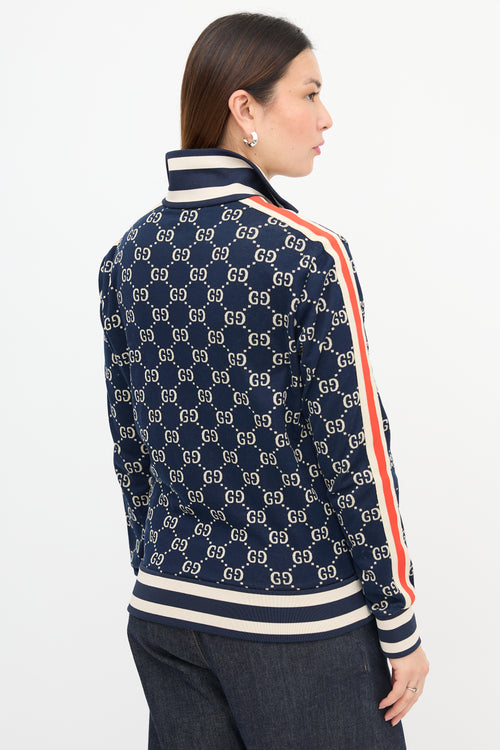 Gucci Webbed Trim GG Track Jacket
