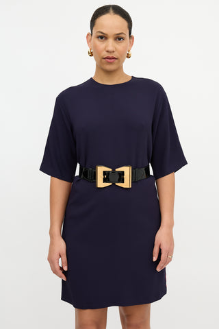 Gucci Patent Leather Bow Buckle Belt