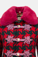 Gucci FW 2017 Houndstooth & Fur Jacket