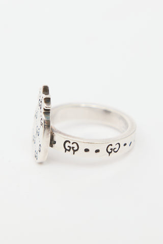 Gucci Sterling Silver Ghost Pineapple Ring