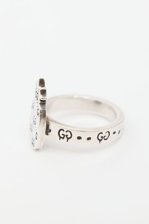 Gucci Sterling Silver Ghost Pineapple Ring