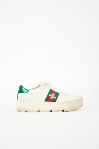 Gucci Leather Ace Platform Sneaker