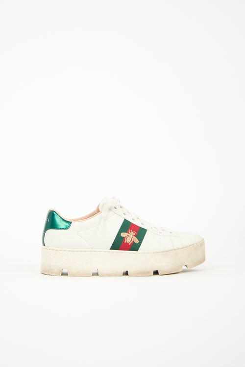 Gucci Leather Ace Platform Sneaker