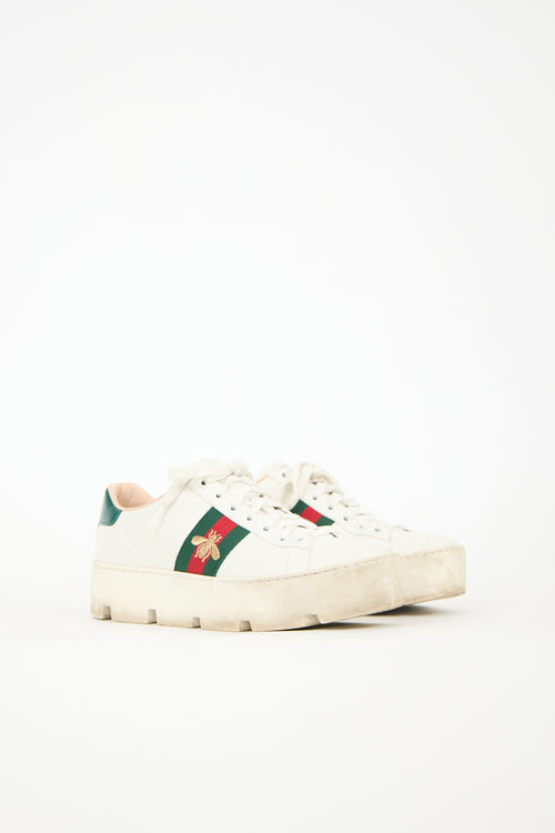 Gucci Leather Ace Platform Sneaker