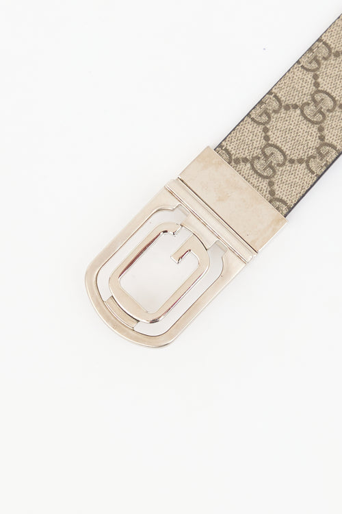 Gucci Monogram Supreme Reversible Belt