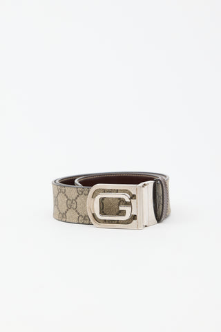 Gucci Monogram Supreme Reversible Belt