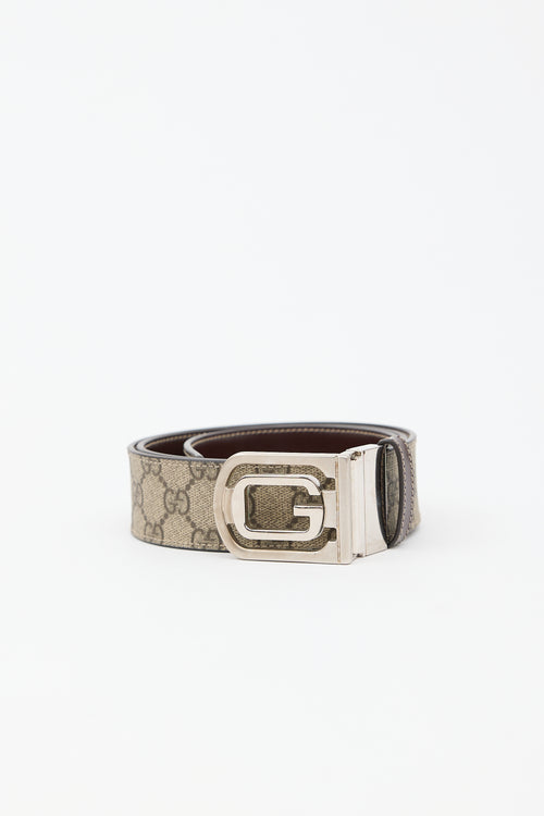 Gucci Monogram Supreme Reversible Belt