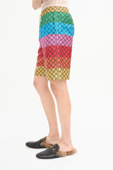 Gucci Multicolour Silk GG Monogram Shorts
