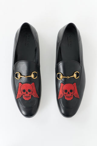 Gucci Leather Brixton Skull Loafer