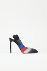 Gucci Glitter & Leather Heel