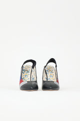 Gucci Glitter & Leather Heel