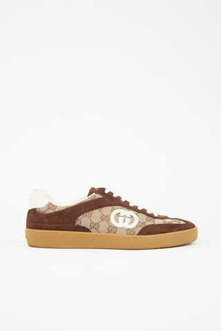 Gucci Suede & GG Monogram Canvas Sneaker
