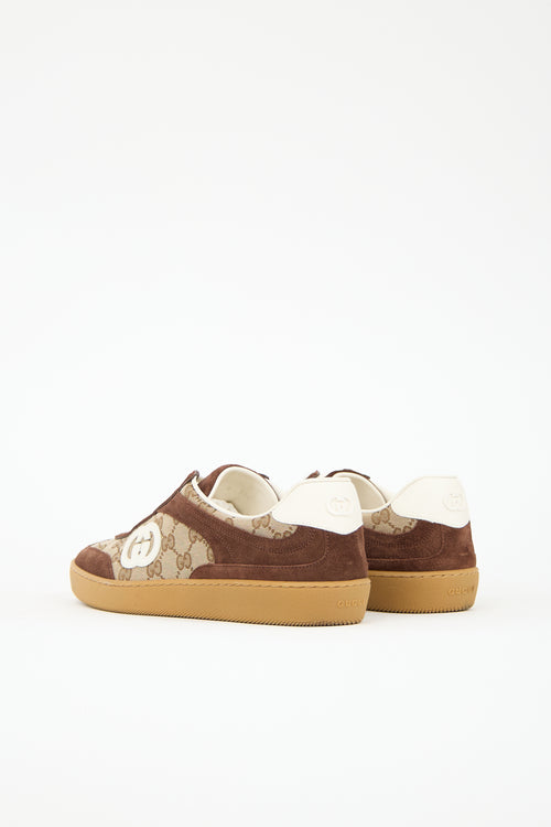 Gucci Suede & GG Monogram Canvas Sneaker