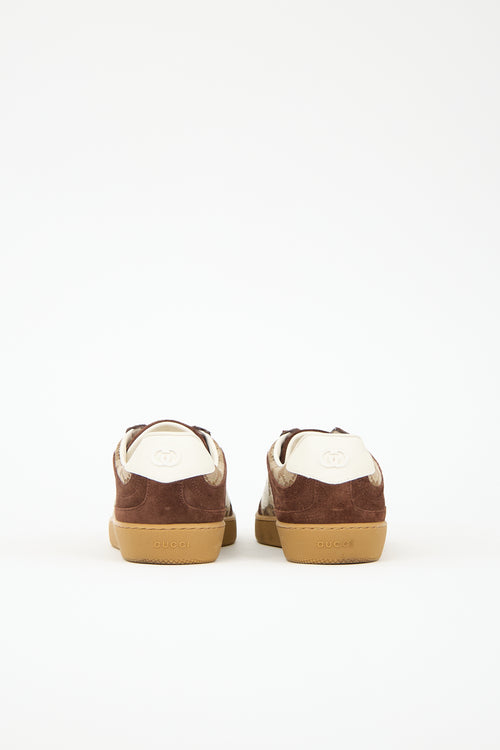 Gucci Suede & GG Monogram Canvas Sneaker