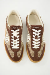 Gucci Suede & GG Monogram Canvas Sneaker