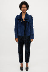 Gucci 2010s Shearling Tie Jacket