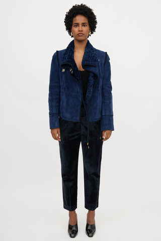 Gucci Shearling Tie Jacket