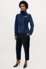 Gucci 2010s Shearling Tie Jacket