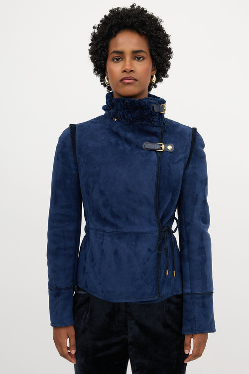 Gucci Shearling Tie Jacket