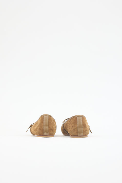 Gucci Suede GG Ballet Flat