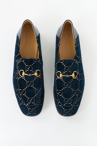 Gucci Velvet GG Buckle Loafer